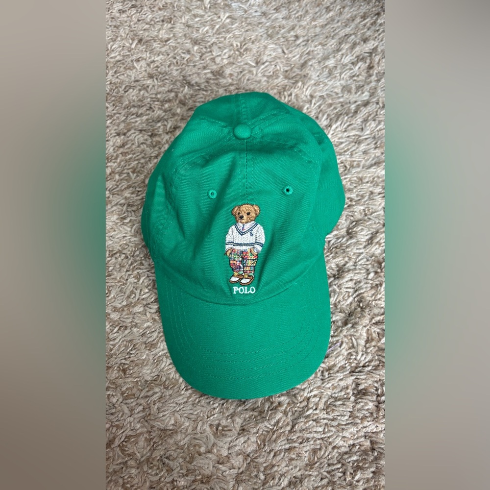 Polo by Ralph Lauren Green Cap with Bear Embroidery